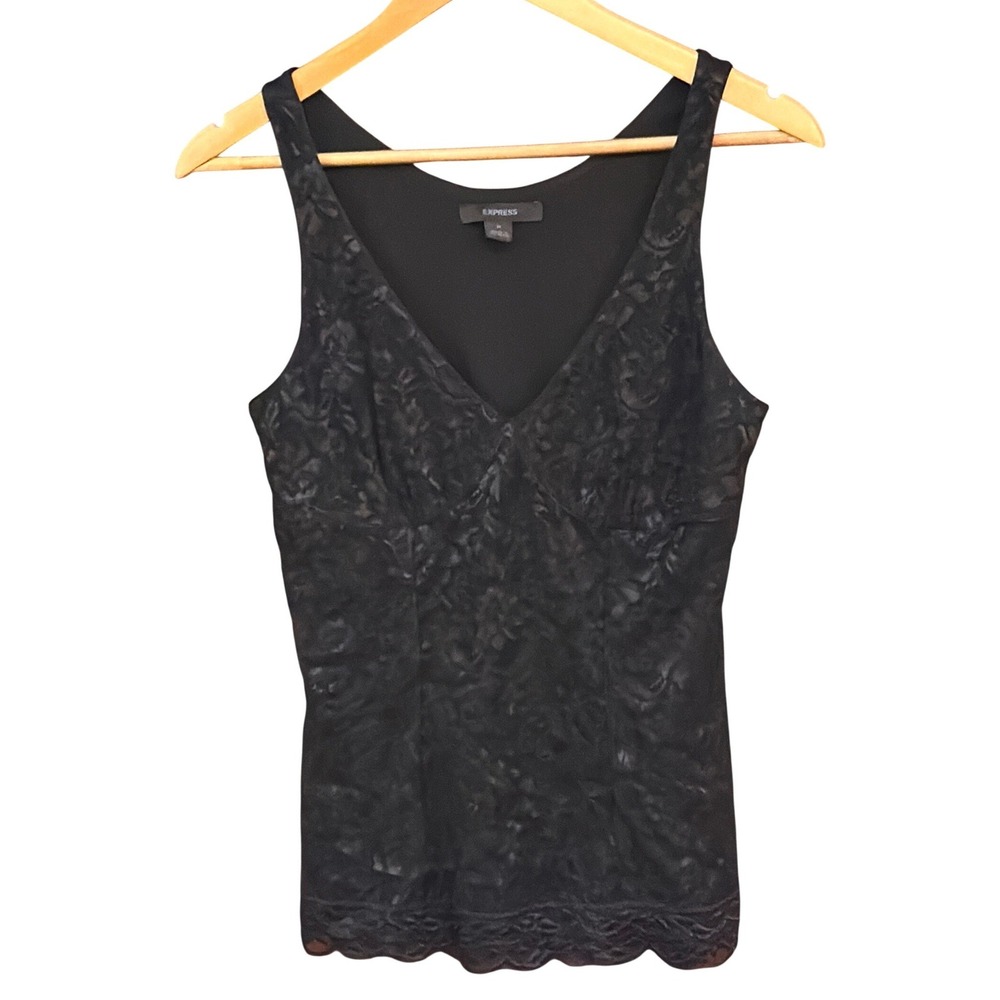 Y2K Express Lace Tank Top Gothic Romantic Whimsigoth Fallcore Dark Academia